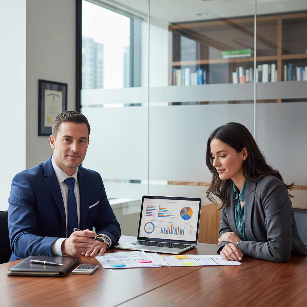 Chartered Accountant Meeting with Client